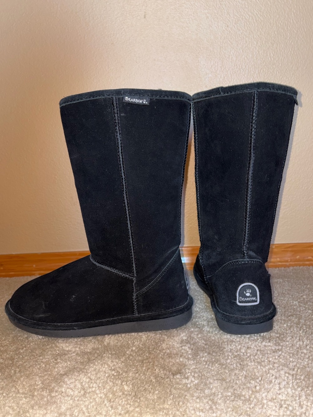 BearPaw Tall Black Boots